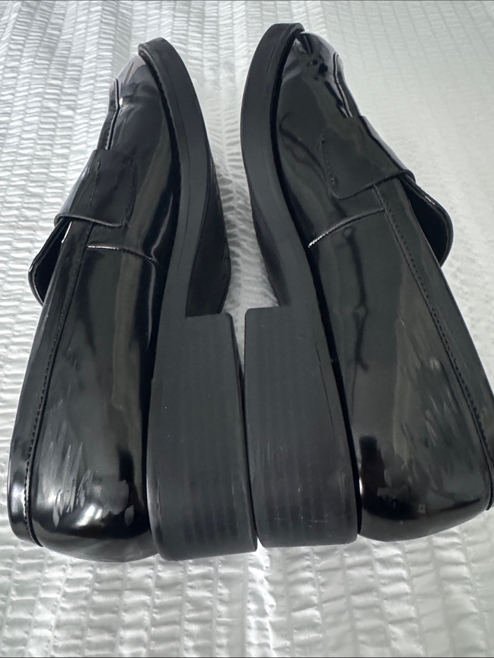 Madden Girl Black Patent Slip-On Penny Loafers - Picture 7 of 7